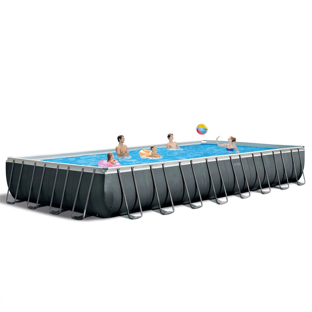 24' x 12' x 52 Rectangular Frame Swimming Pool Set with Pump I364