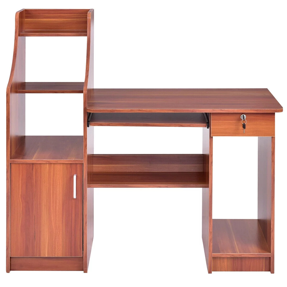 Computer Study Desk with Bookshelf B87341