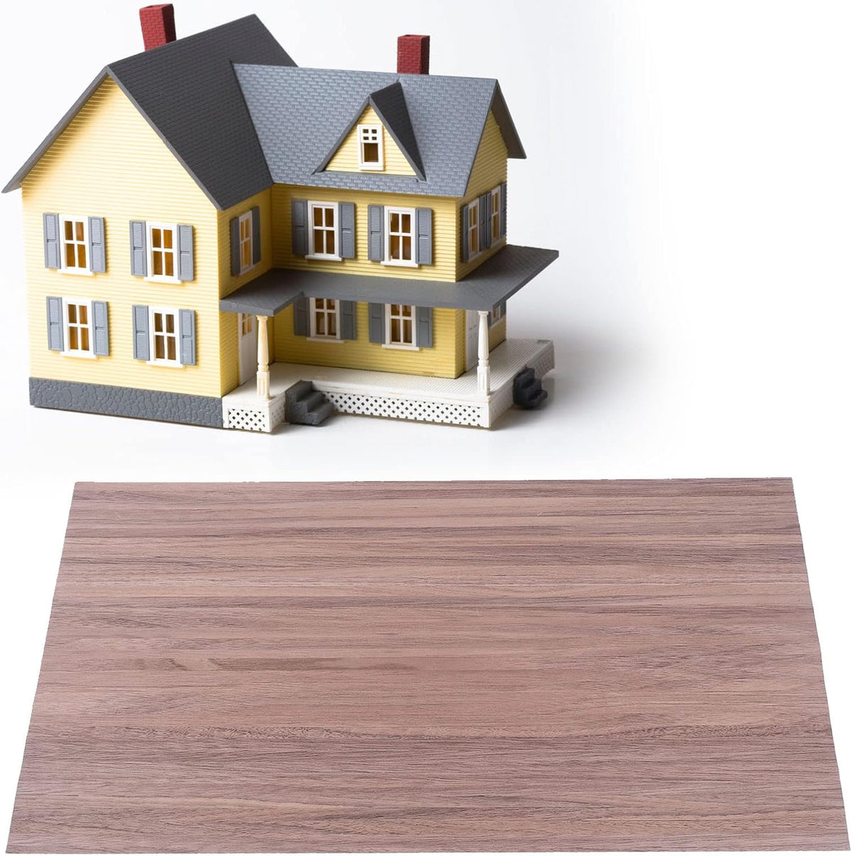 Pine Wood Bark Miniature Floorboard Coffee Color O21735