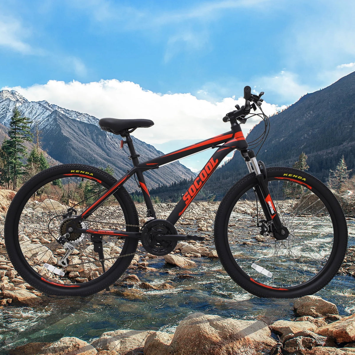 26 Inch 21 Speed Mountain Bike with Dual Disc Brakes W96434