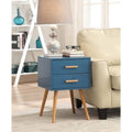 Blue 2-Drawer End Table X553902