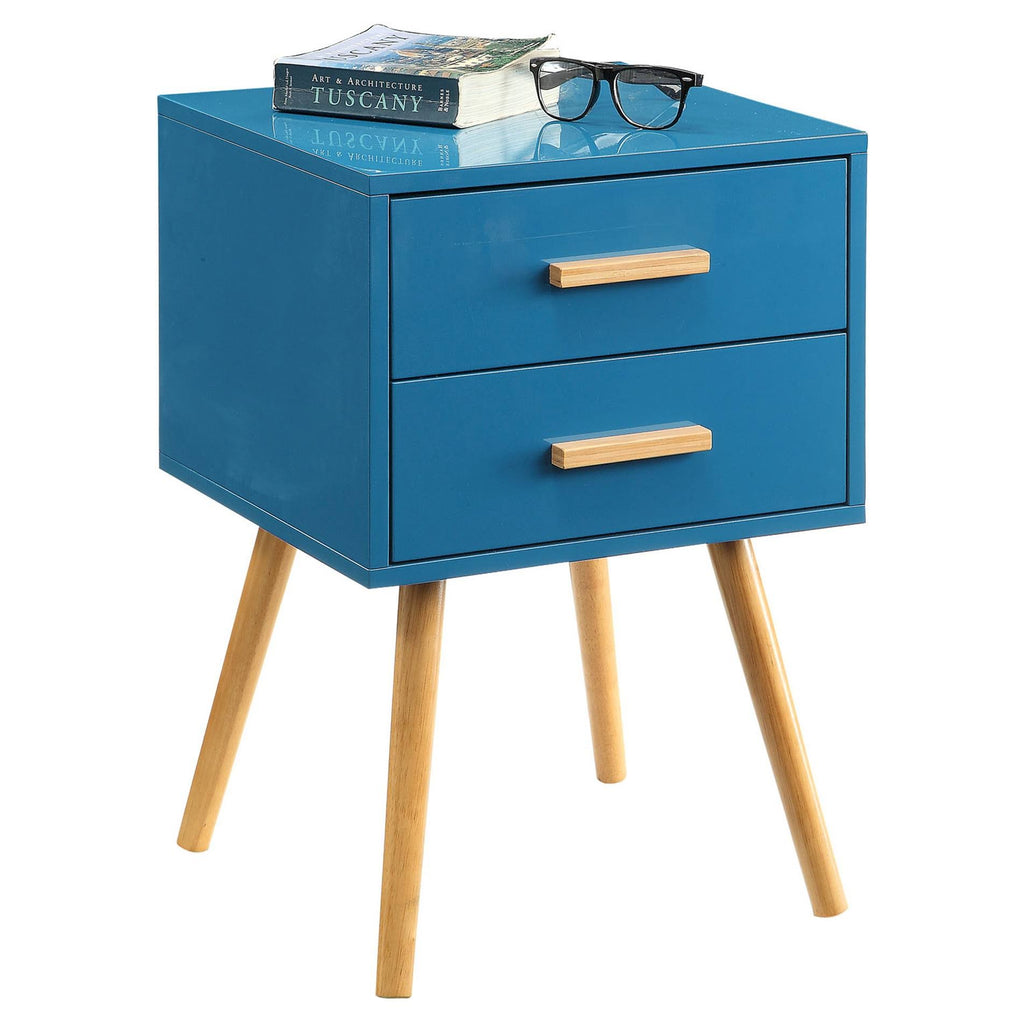 Blue 2-Drawer End Table X553902