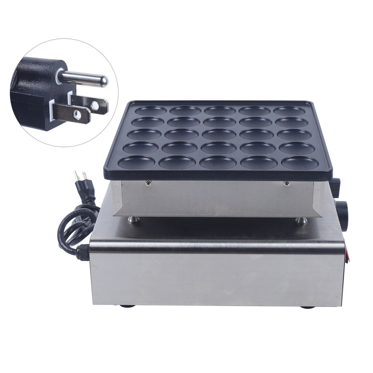 25pcs Nonstick Stainless Steel Electric Mini Pancake Baker N979