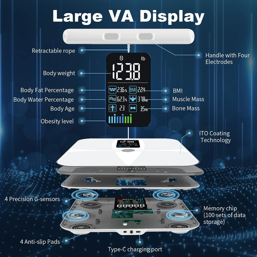Body Weight and Fat Scale with 8 Electrodes I602