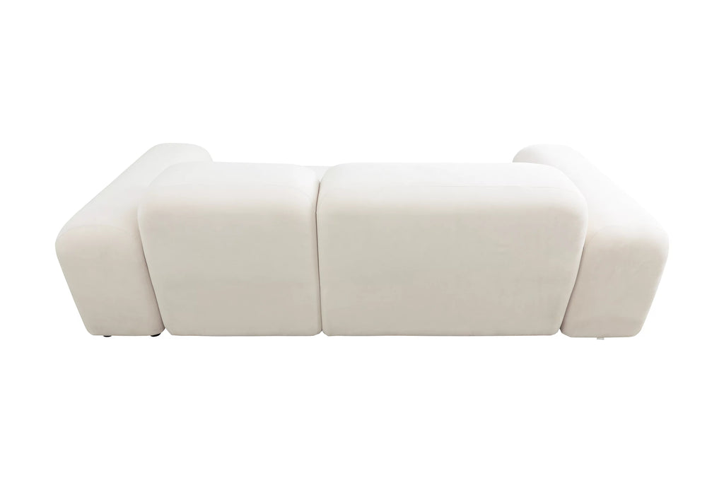 White Microfiber 2-Piece Sofa Set G808179