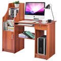 Computer Study Desk with Bookshelf B87341